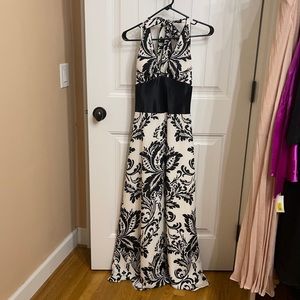 Black and white formal dress